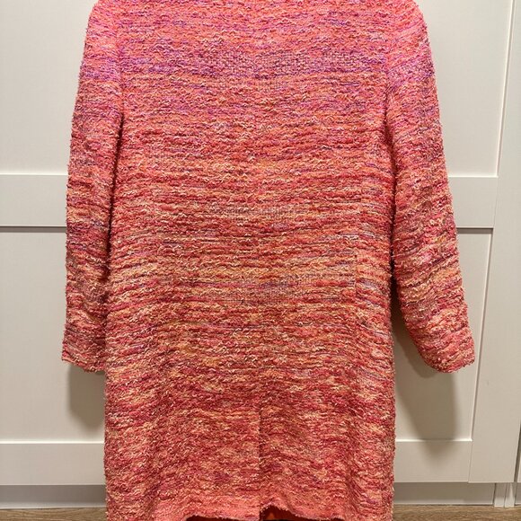 Joan & David Coral Tweed Coat - Picture 4 of 6